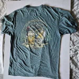 Teal 5 O'Clock Bar Graphic T-Shirt GUC Beachy Vintage